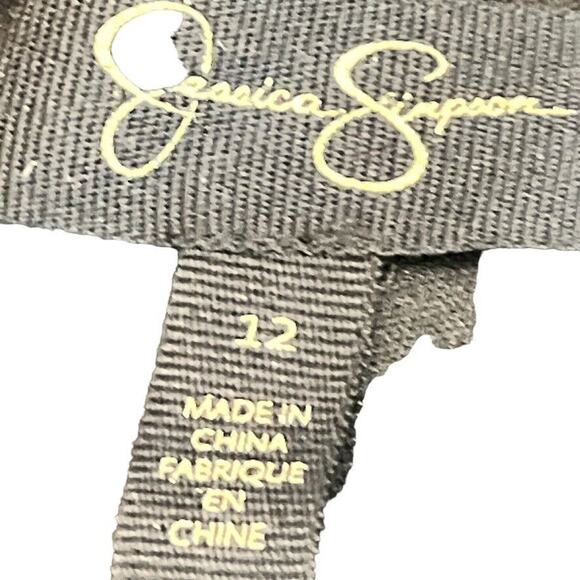 Jessica Simpson Black Gold Studded Shift Whimsigoth Long Sleeve Dress Witchy 12 - Picture 15 of 15